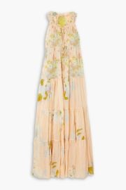 Hippy Tiered Floral Print Cotton Voile Maxi Dress at The Outnet